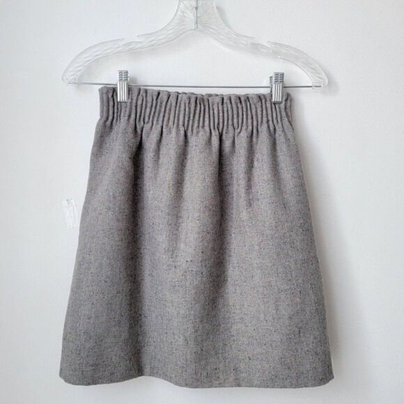 𝅺J. CREW Paperbag Wool Blend Mini Skirt Gray - Picture 10 of 10